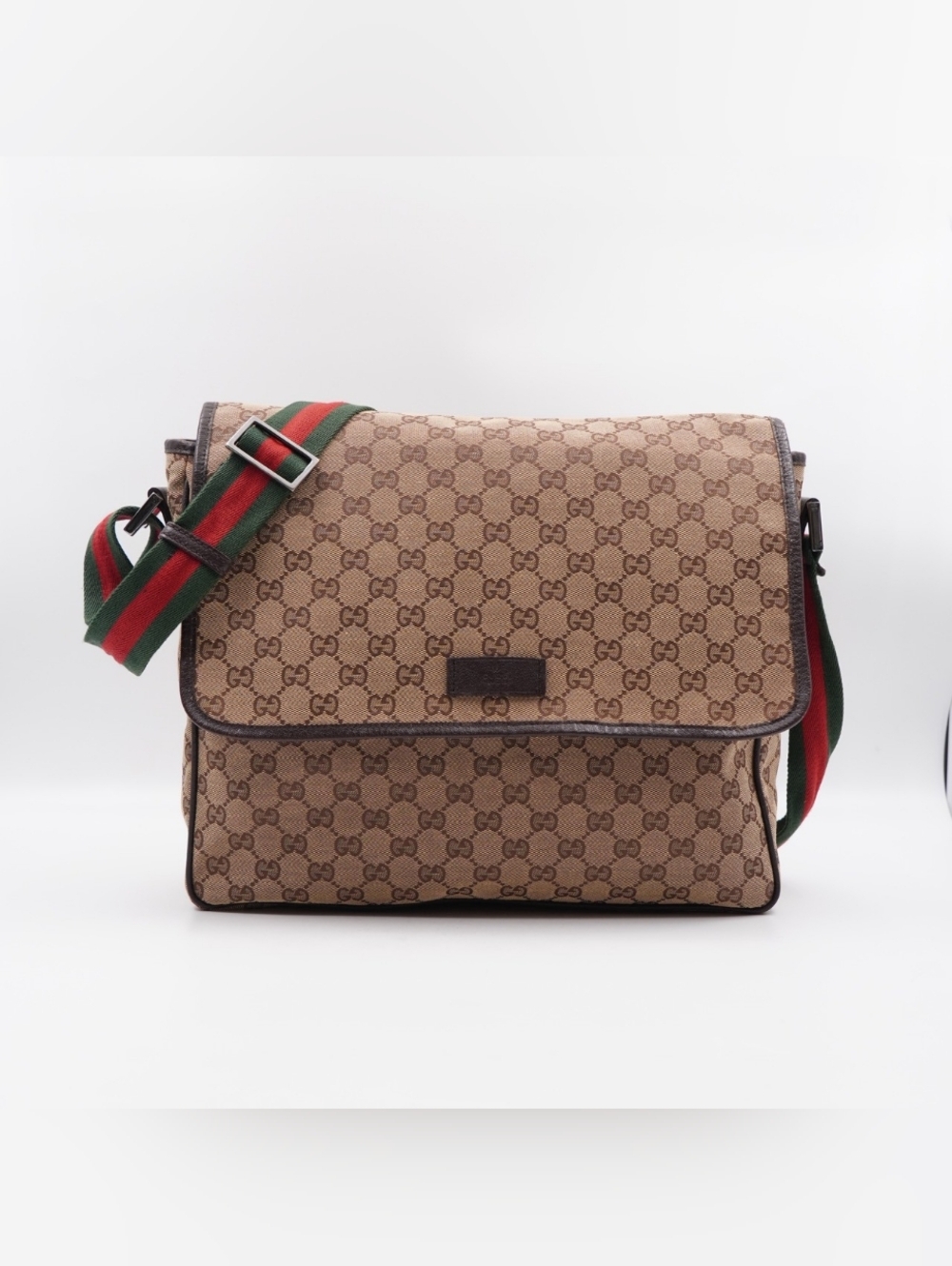 CH20 💗 GUCCI Monogram Canvas Flap Messenger